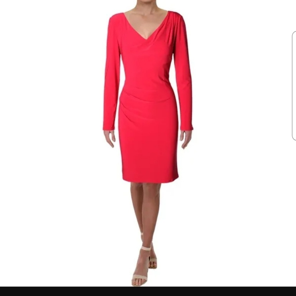 lauren ralph   dress pink and red rust size 6